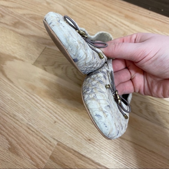 Sam Edelman Snakeskin Print Leather Flats Sz 7 - Picture 5 of 8